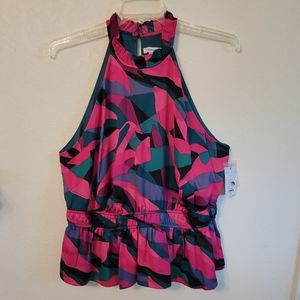 NWT Pretty Multi color Sleeveless top. XXL